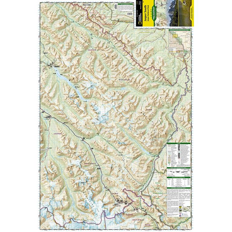 National Geographic - Jasper South [Jasper National Park] - Trails Illustrated Folding Travel Map - Image 3