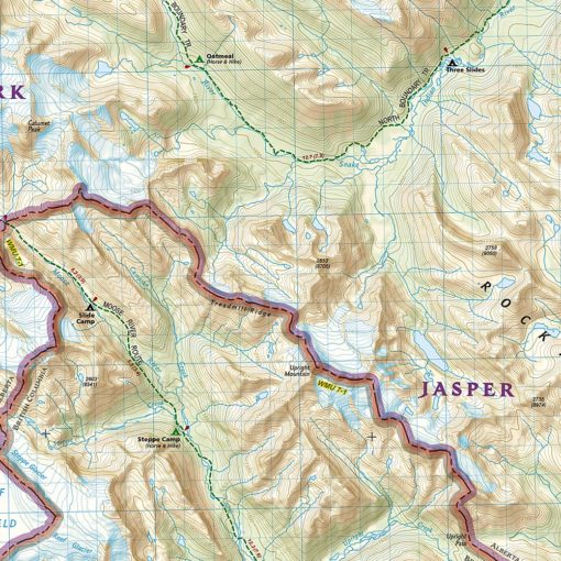 National Geographic - Jasper North [Jasper National Park] - Trails Illustrated Folding Travel Map - Image 2
