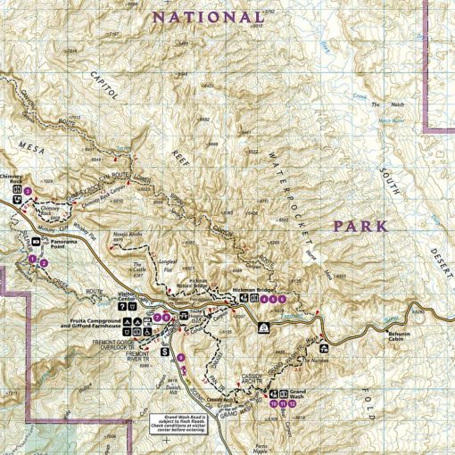 National Geographic - Capitol Reef National Park - Trails Illustrated Folding Travel Map - Image 2