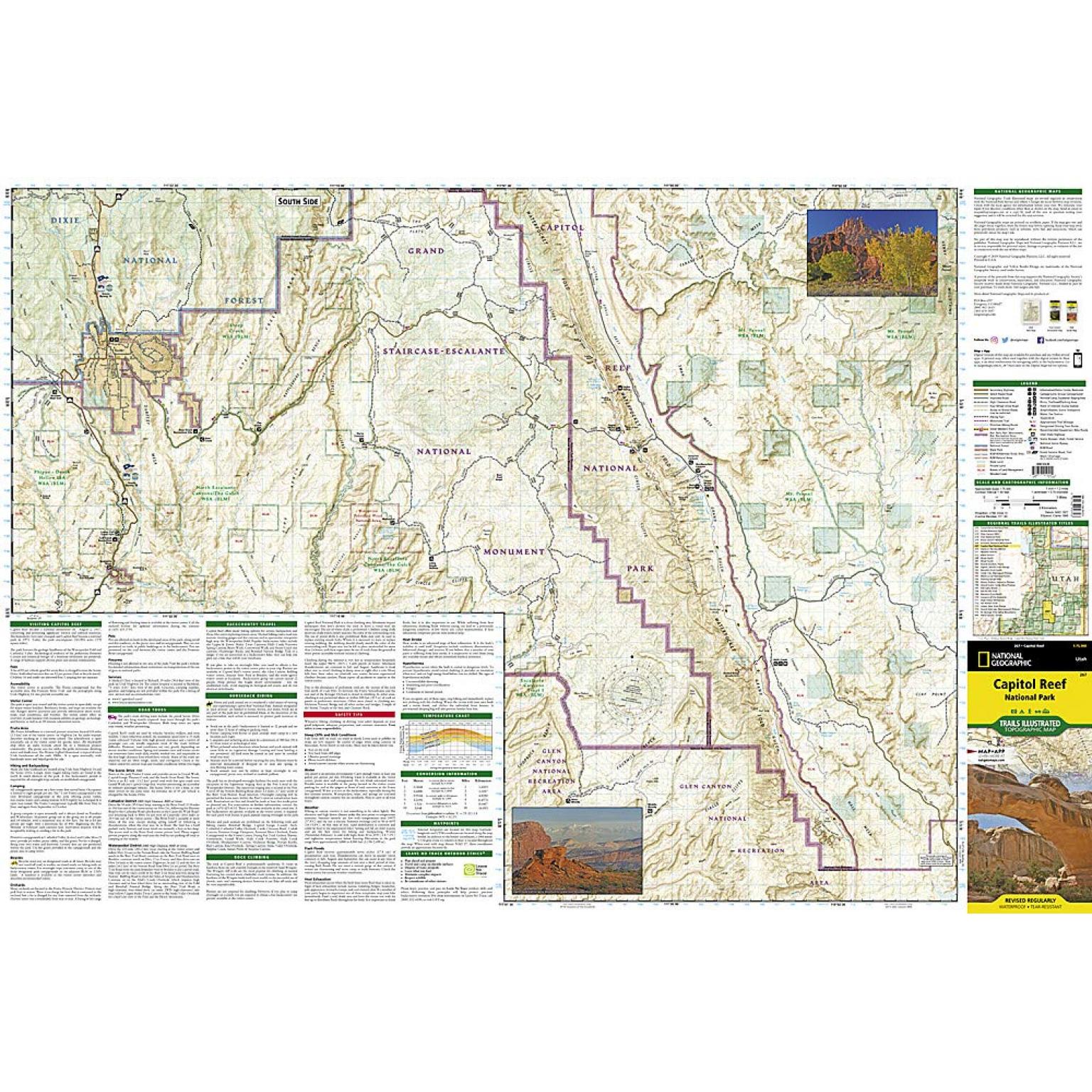 National Geographic - Capitol Reef National Park - Trails Illustrated Folding Travel Map - Image 3