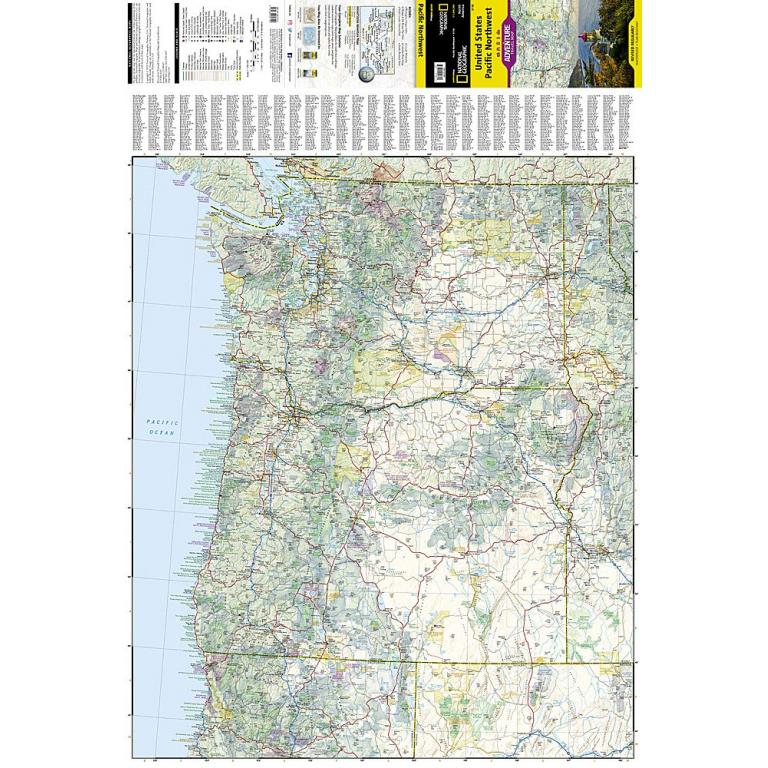 National Geographic - United States - Pacific Northwest - Adventure Folding Travel Map - Image 3