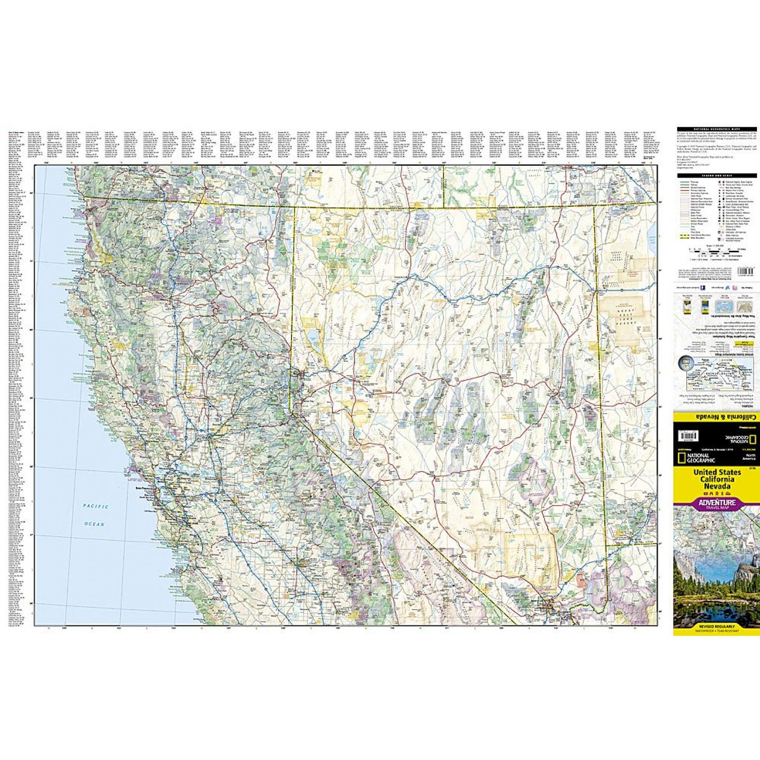 National Geographic - United States - California and Nevada - Adventure Folding Travel Map - Image 3
