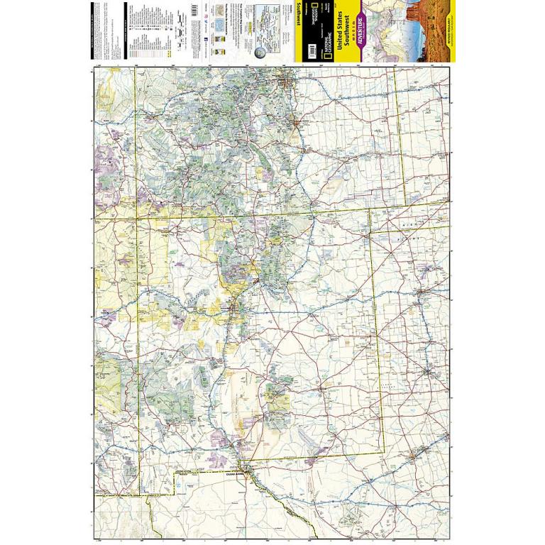 National Geographic - United States - Southwest - Adventure Folding Travel Map - Image 3