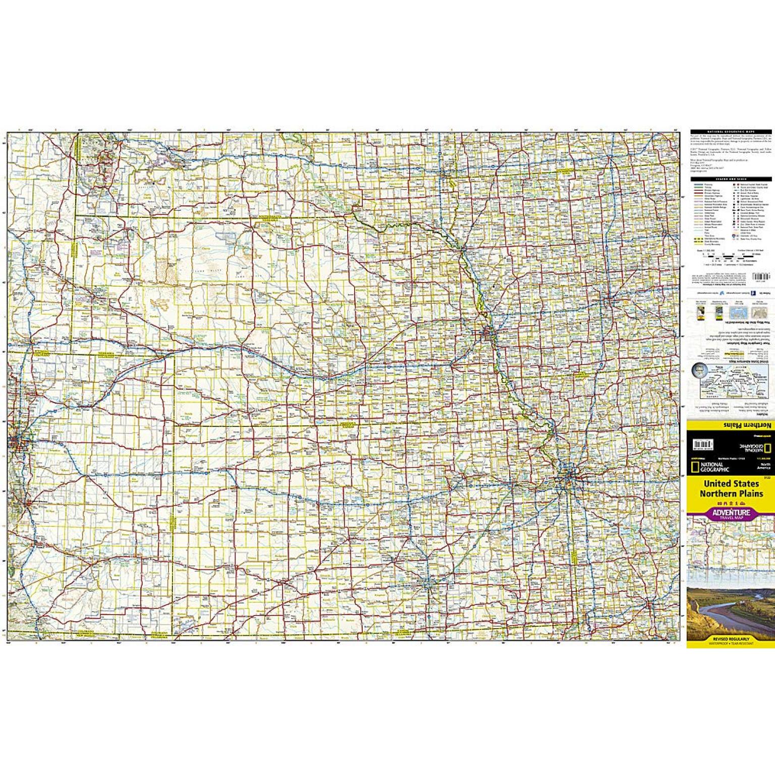National Geographic - United States - Northern Plains - Adventure Folding Travel Map - Image 3