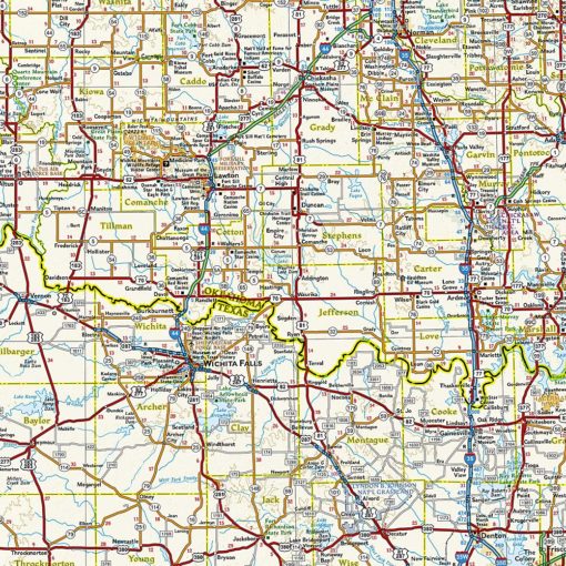 National Geographic - United States - Texas and Oklahoma - Adventure Folding Travel Map - Image 2