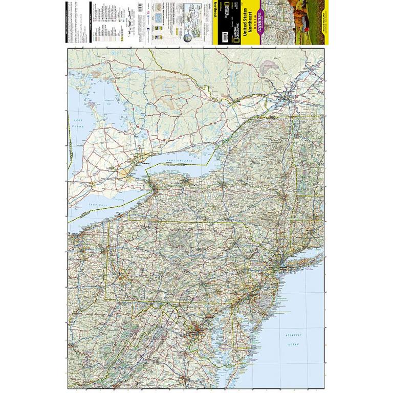 National Geographic - United States - Northeast - Adventure Folding Travel Map - Image 3
