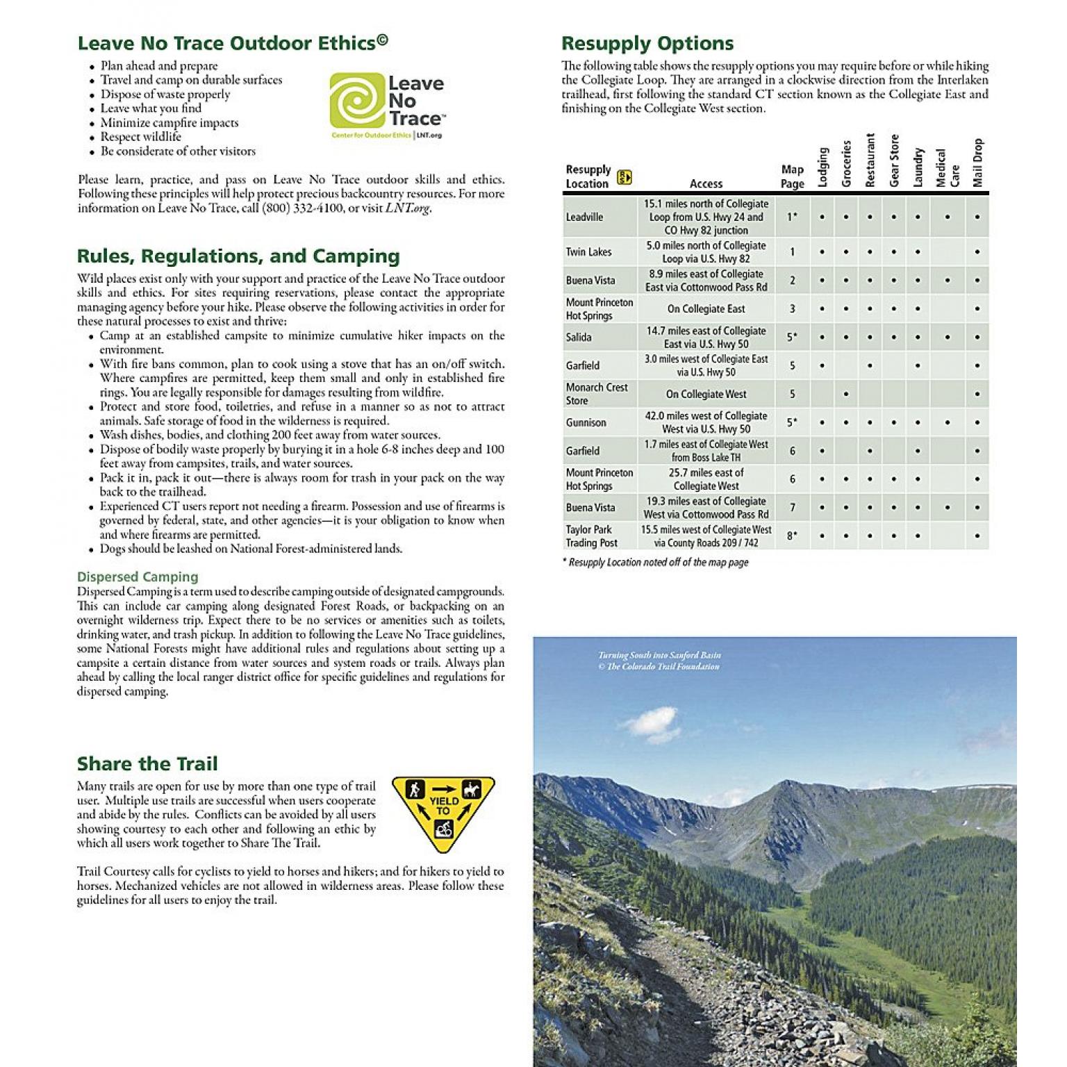 National Geographic - Colorado Trail, Collegiate Loop - Trails Illustrated Folding Travel Map - Image 2