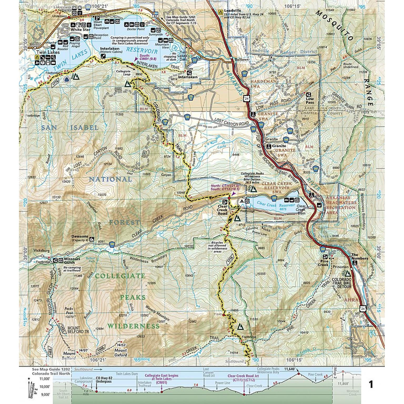 National Geographic - Colorado Trail, Collegiate Loop - Trails Illustrated Folding Travel Map - Image 3