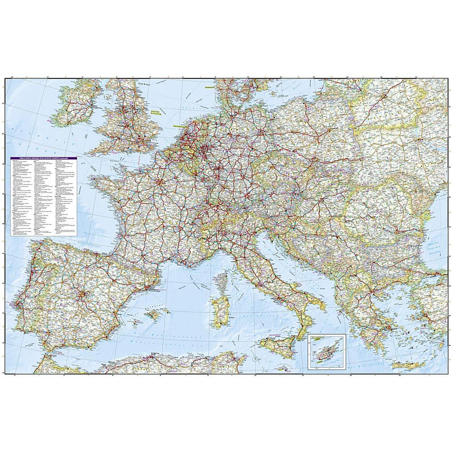 National Geographic - Europe - Adventure Folding Travel Map - Image 4