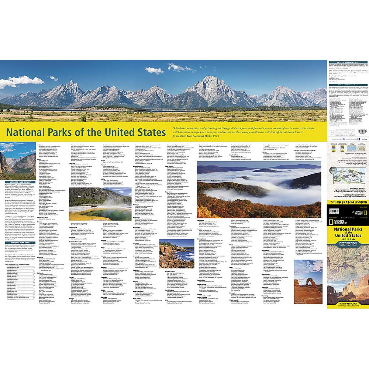 National Geographic - National Parks of the United States - Destination Folding Travel Map - Image 3