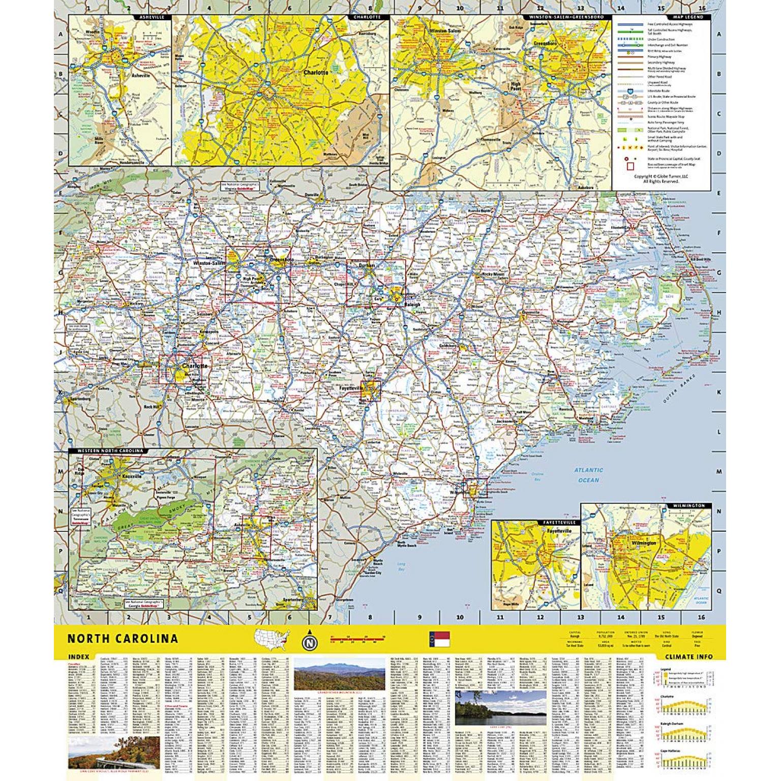 National Geographic - North Carolina - Guide Folding Travel Map - Image 4