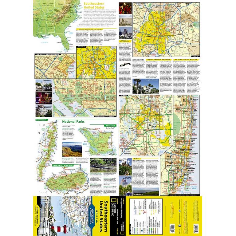 National Geographic - United States - Southeastern USA - Guide Folding Travel Map - Image 2