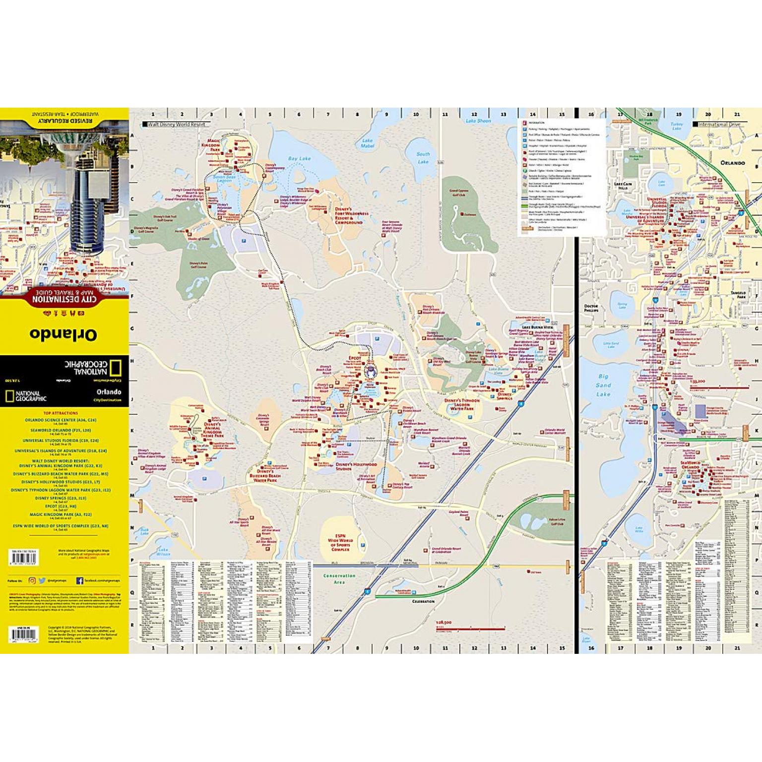 National Geographic - Orlando - City Destination Folding Travel Map - Image 4