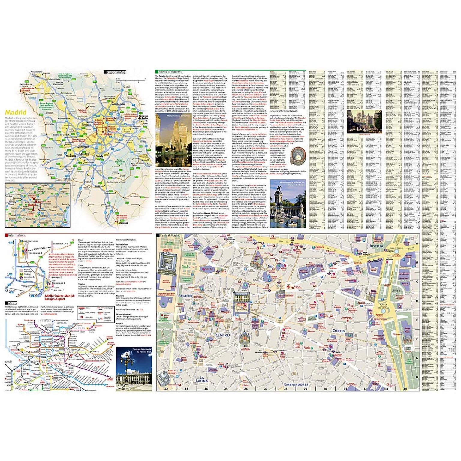 National Geographic - Madrid - City Destination Folding Travel Map - Image 3