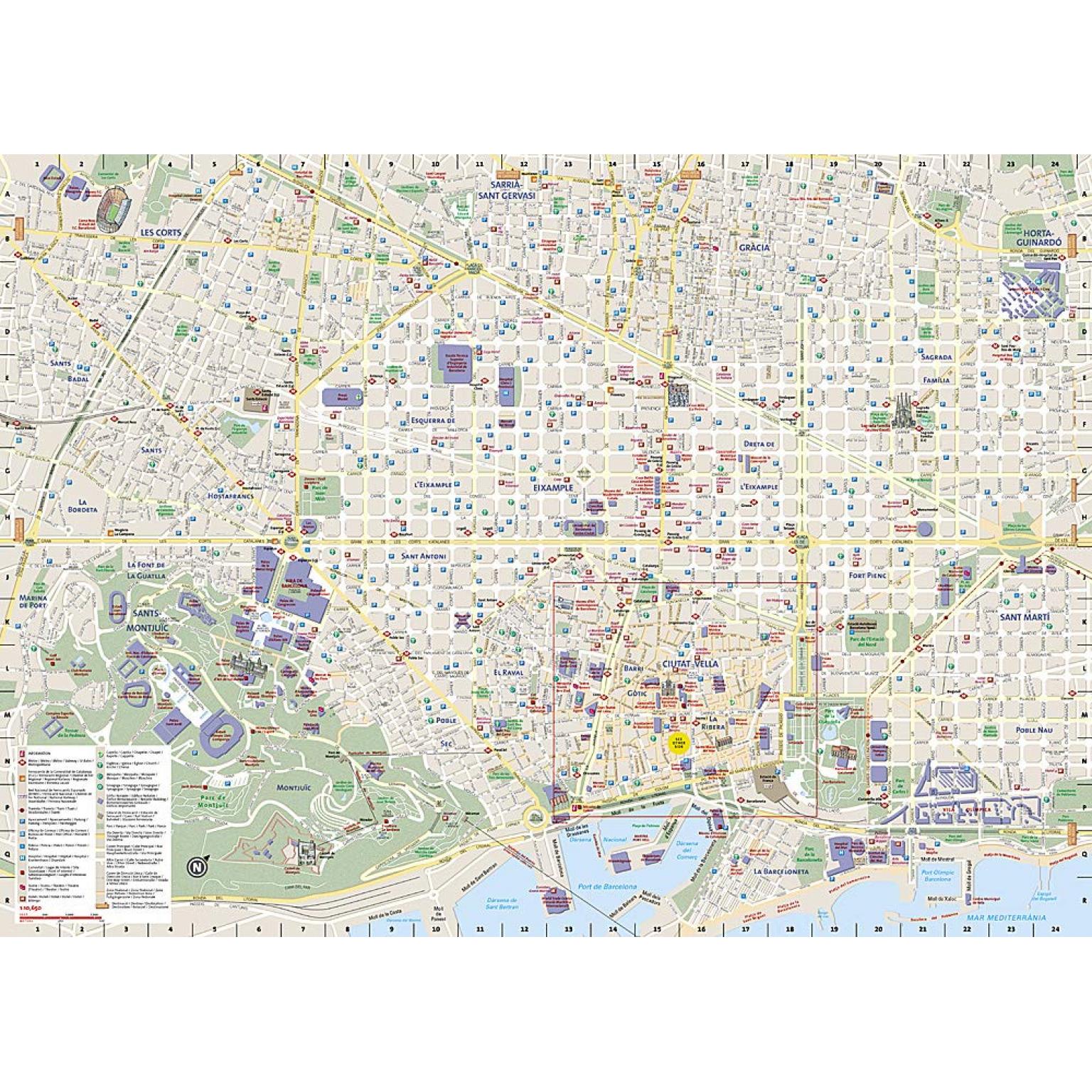 National Geographic - Barcelona - City Destination Folding Travel Map - Image 4
