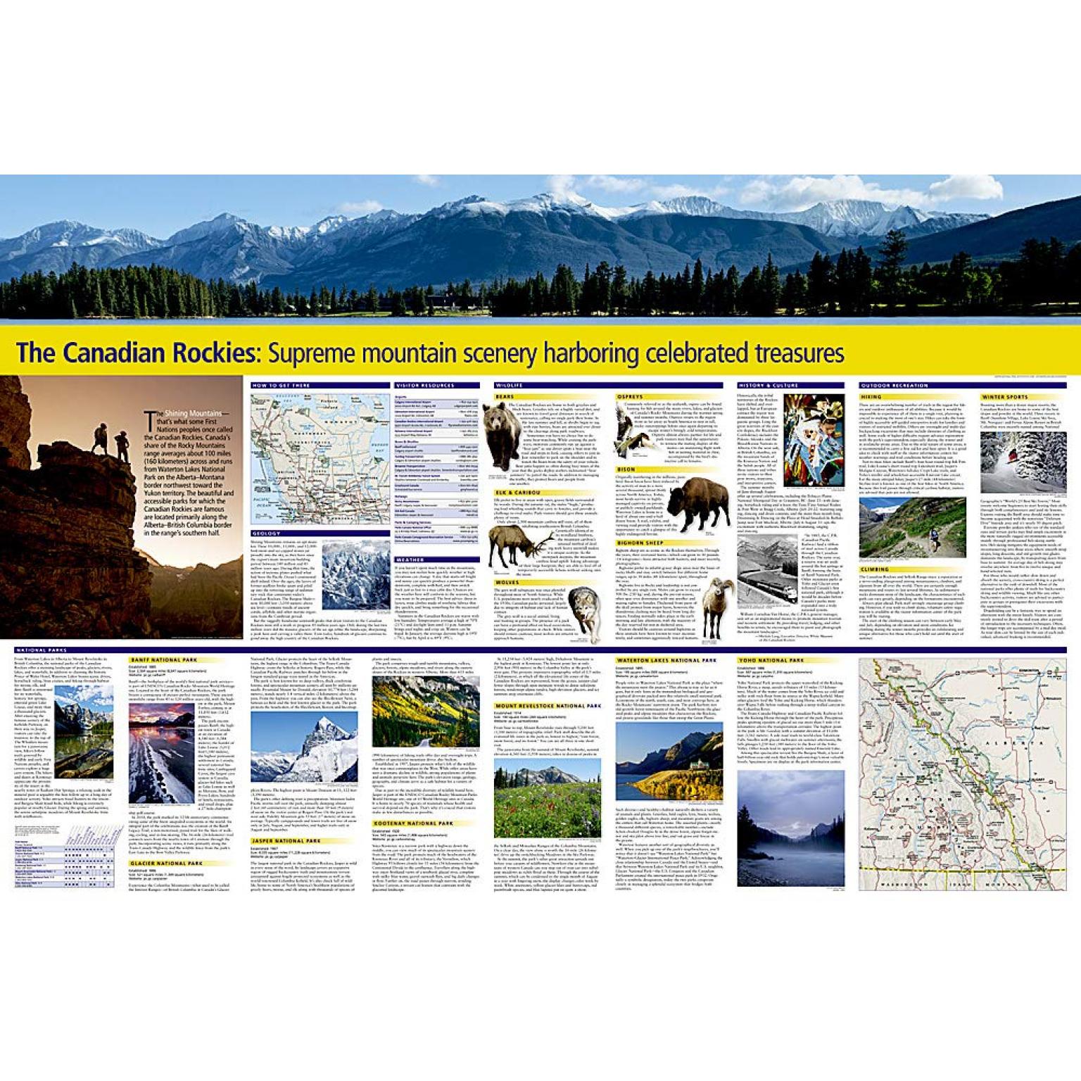 National Geographic - Canadian Rockies - Destination Folding Travel Map - Image 4