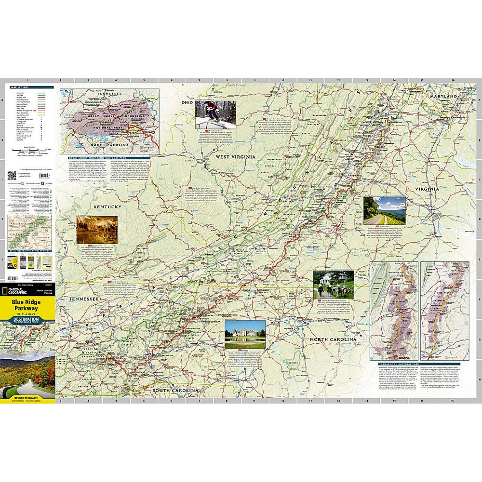 National Geographic - Blue Ridge Parkway - Destination Folding Travel Map - Image 3