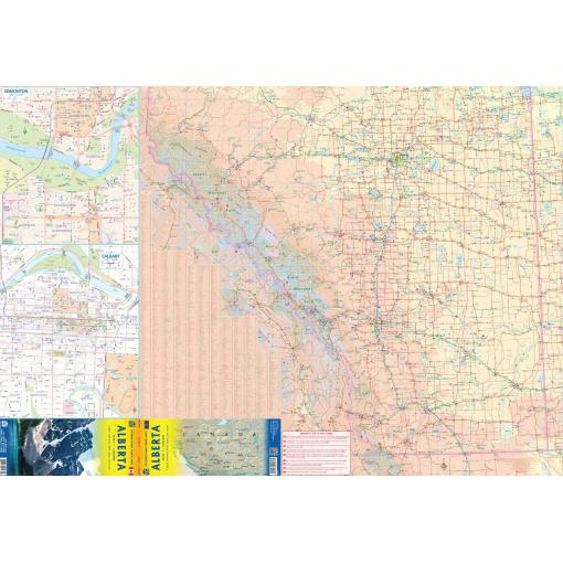 Detailed map of Alberta, Canada, showcasing topography, cities, highways, and natural features, ideal for travelers and outdoor enthusiasts seeking detailed geographical information.