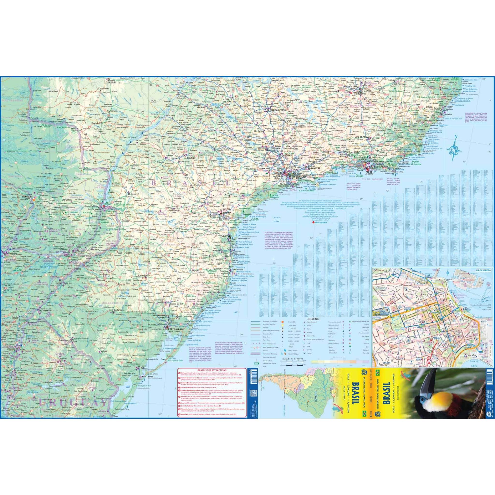 ITMB - Brazil - Folding Travel Map - Image 3