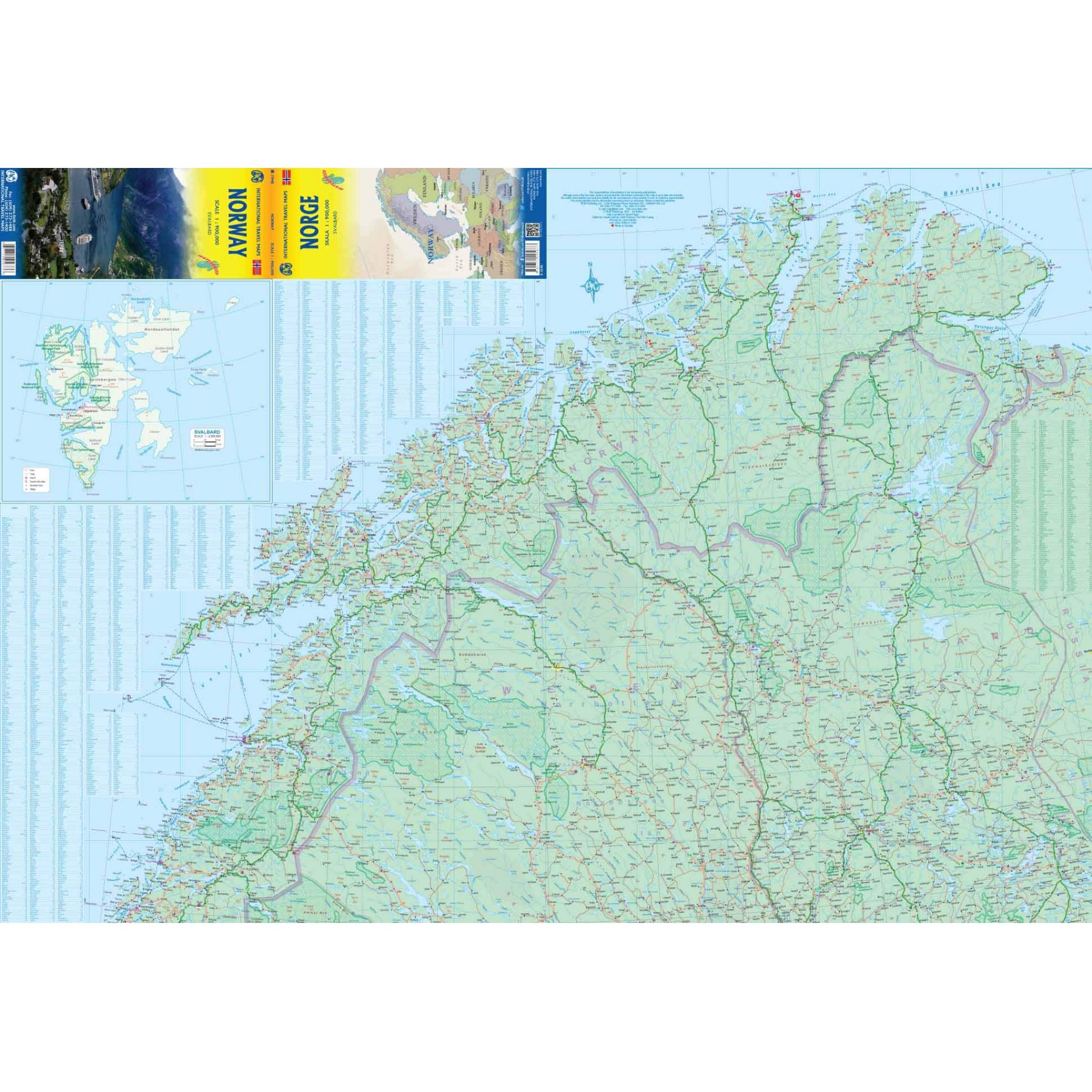 ITMB - Norway - Folding Travel Map - Image 2