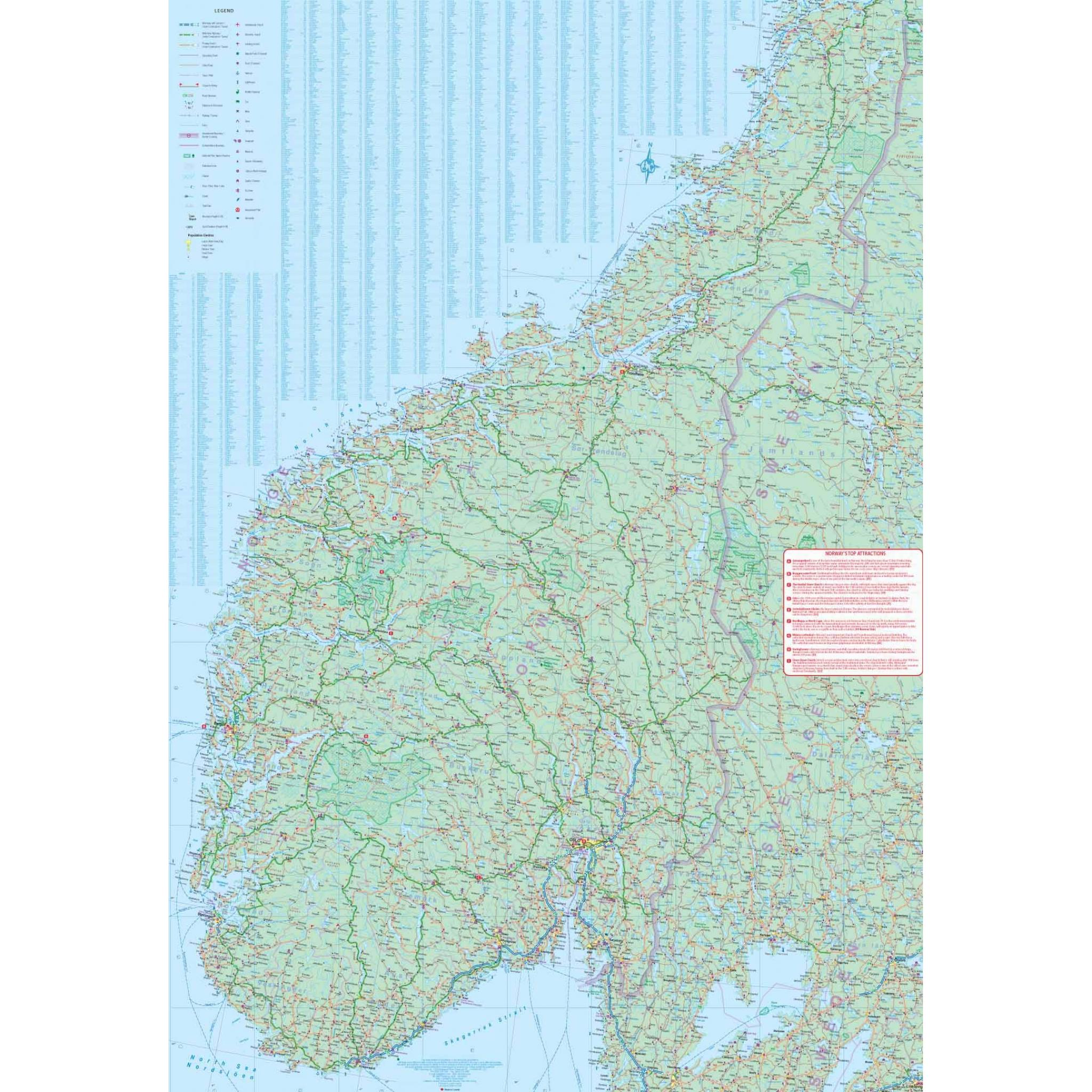 ITMB - Norway - Folding Travel Map - Image 3