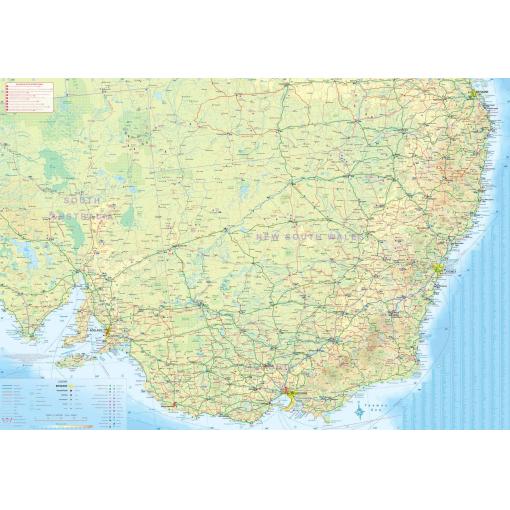 Detailed map of New South Wales, Australia, highlighting roads, highways, cities, and topography for travel, navigation, and regional exploration.