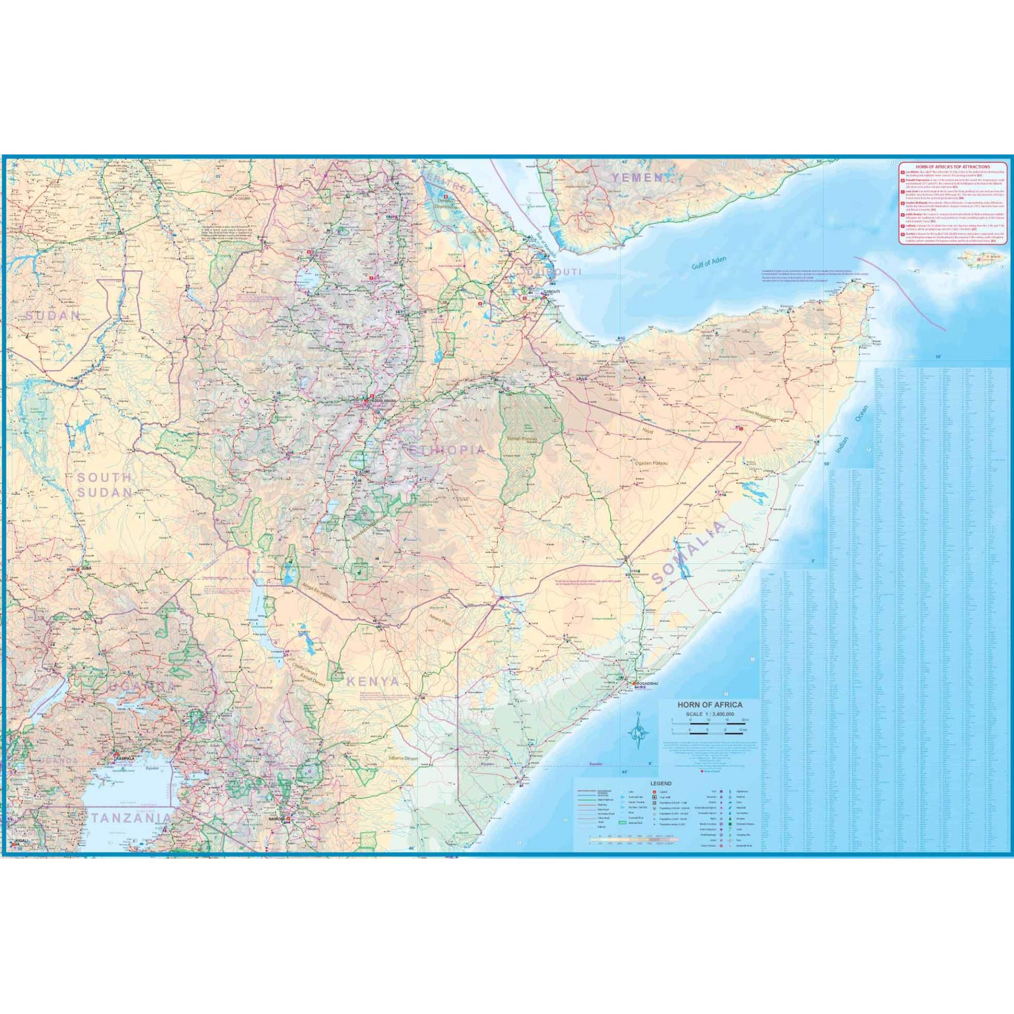 ITMB - Somalia and Djibouti - Folding Travel Map - Image 4