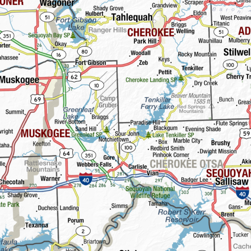 Oklahoma State Wall Map by MapShop - Image 2