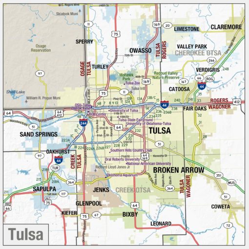 Oklahoma State Wall Map by MapShop - Image 4