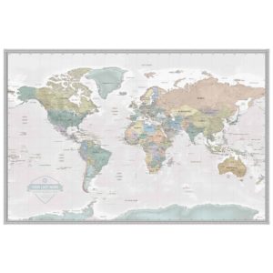Personalized World Odyssey Wall Map by South of Kings