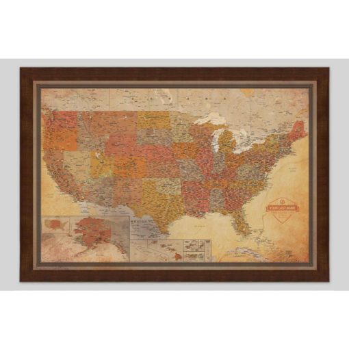 Personalized United States Pioneer Wall Map by South of Kings - Image 8