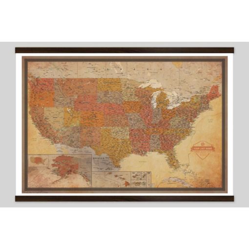 Personalized United States Pioneer Wall Map by South of Kings - Image 6