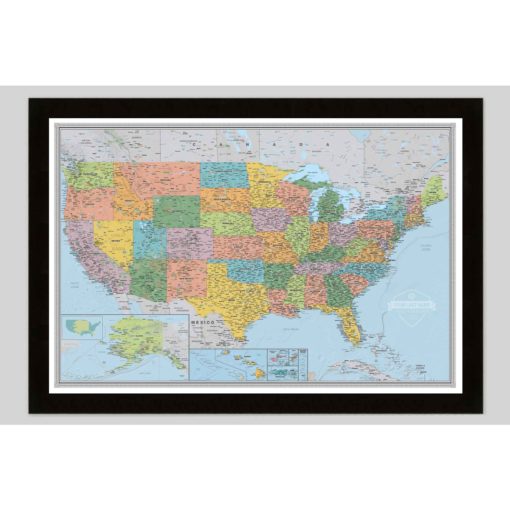 Personalized United States Voyager Wall Map South of Kings - Image 9