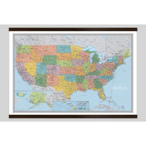Personalized United States Voyager Wall Map South of Kings - Image 6