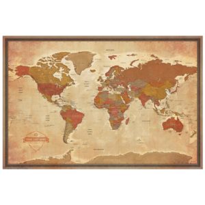 Personalized World Pioneer Wall Map by South of Kings