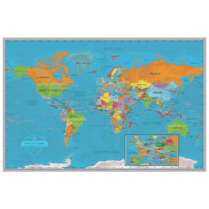 Personalized World Scholar Wall Map by South of Kings