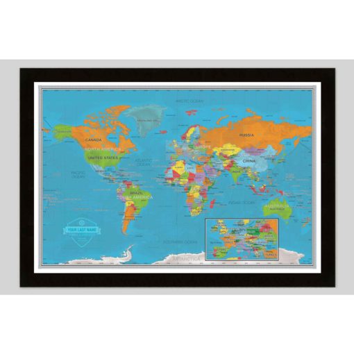 Personalized World Scholar Wall Map by South of Kings - Image 9