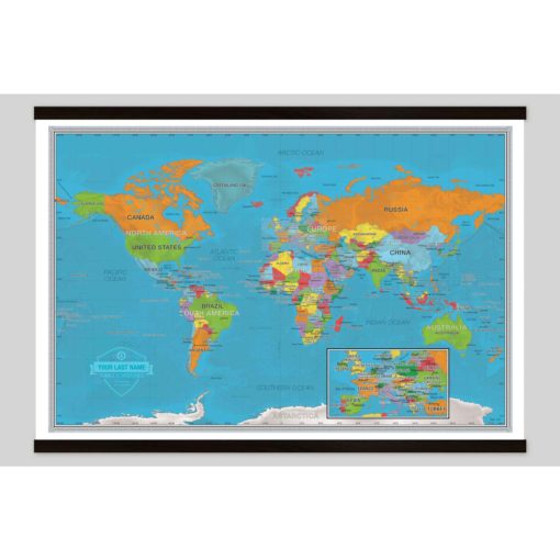 Personalized World Scholar Wall Map by South of Kings - Image 7