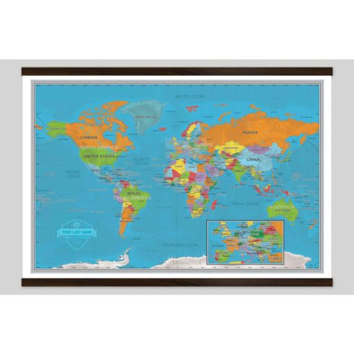 Personalized World Scholar Wall Map by South of Kings - Image 6