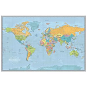 Personalized World Voyager Wall Map by South of Kings