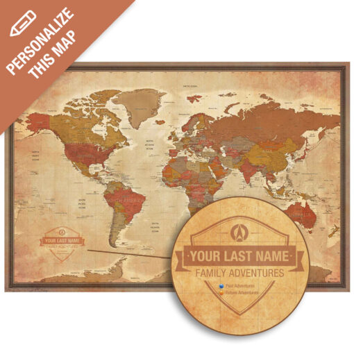Personalized World Pioneer Map