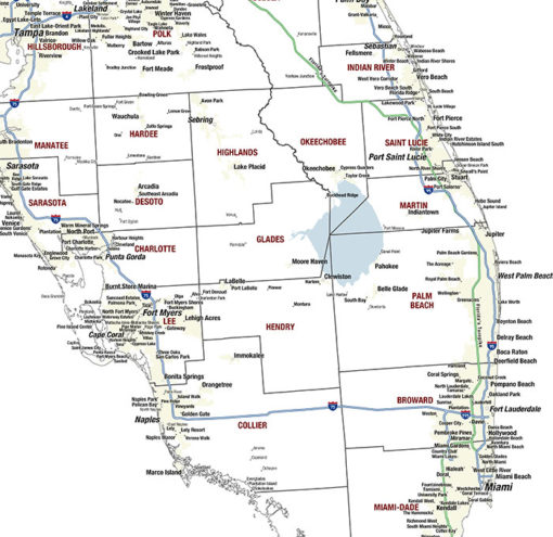 Florida Territory Planner Wall Map by MapShop - Image 2
