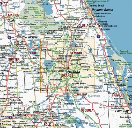 Florida State Wall Map by MapShop - Image 2