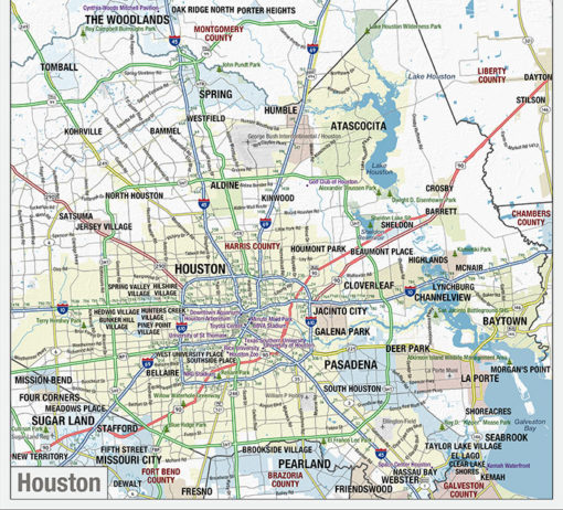 Texas State Wall Map by MapShop - Image 3