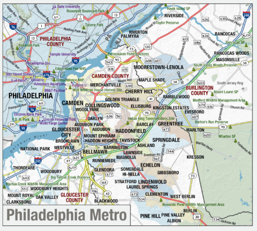 New Jersey State Wall Map by MapShop - Image 3