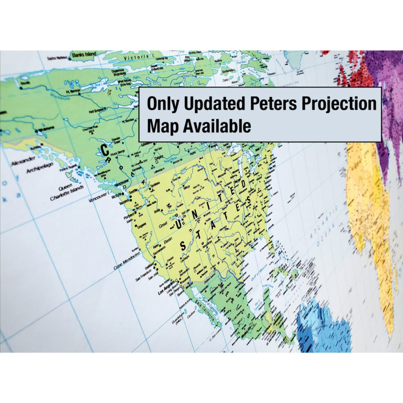 World Peters Projection Wall Map The Map Shop
