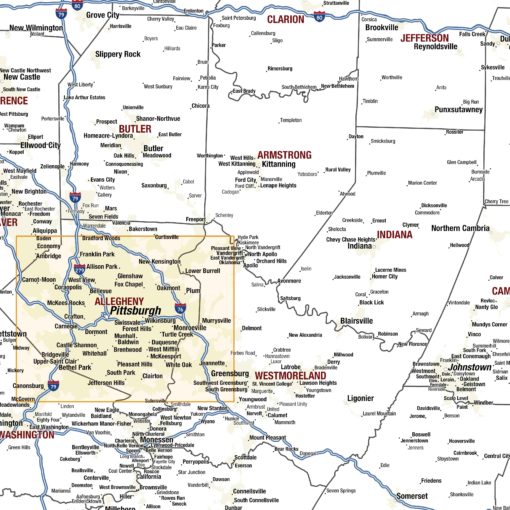 Pennsylvania Territory Planner Wall Map by MapShop - Image 2