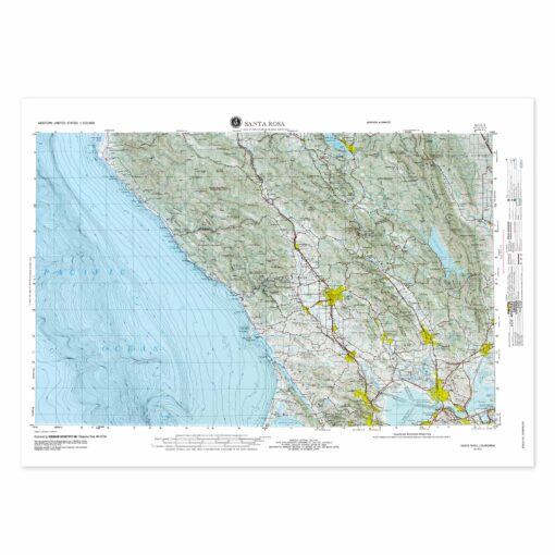 Santa Rosa, CA Regional Raised Relief Map by Hubbard Scientific