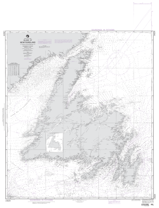 NGA Chart – ISLAND OF NEWFOUNDLAND – 14024