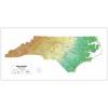 North Carolina Physical Terrain Map by MapShop
